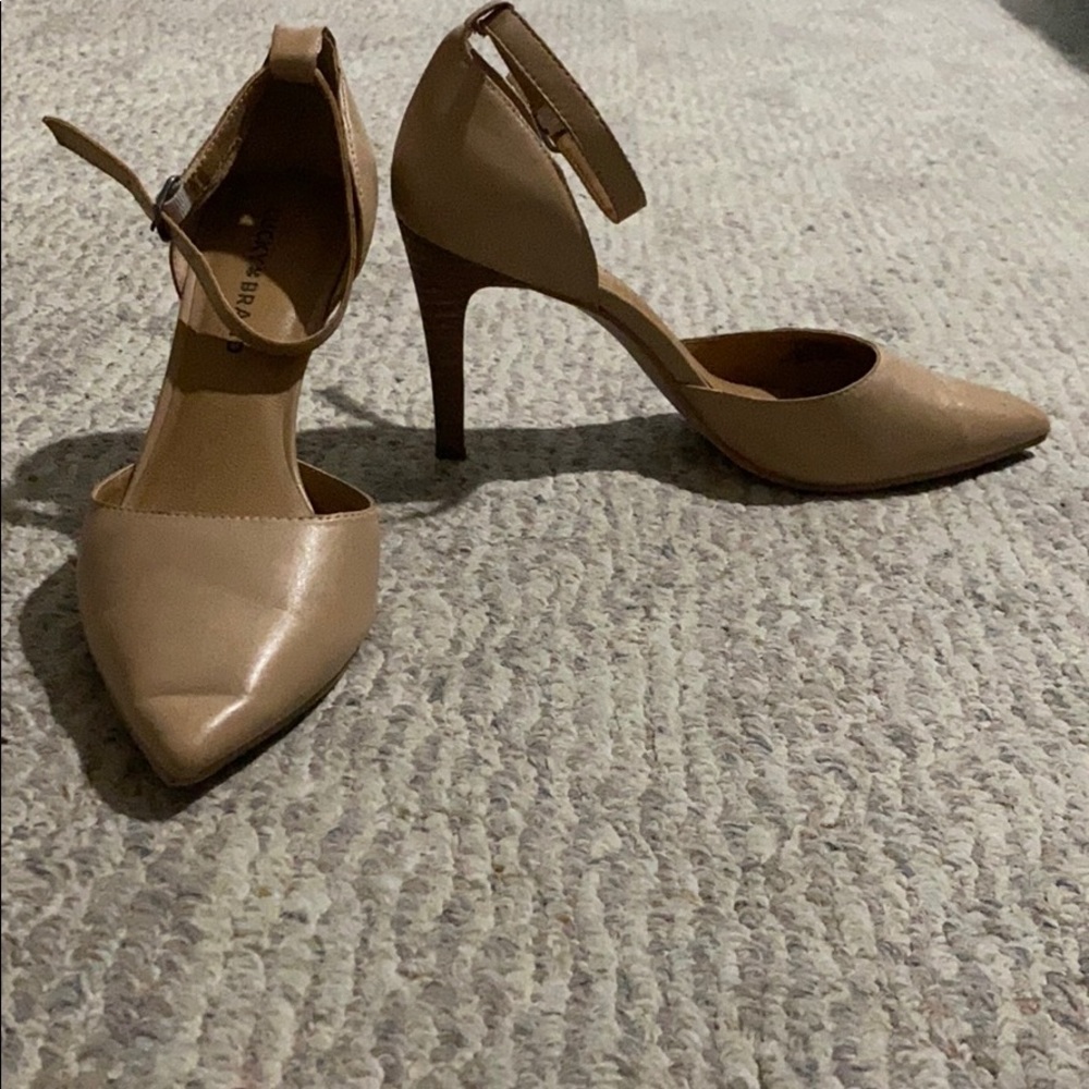 Tan color high heels